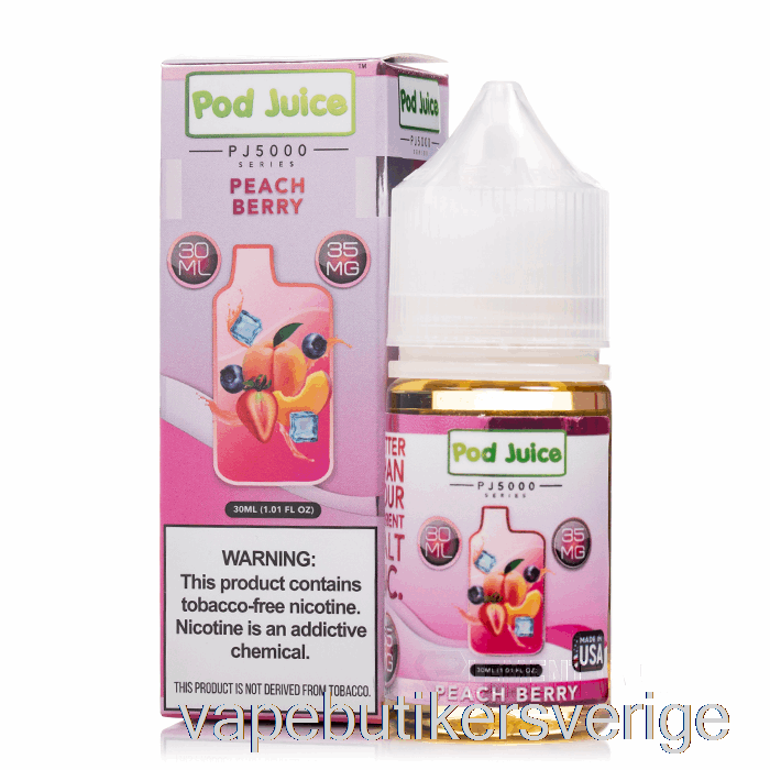 Vape Sverige Persikabär - Pod Juice Pj5000 - 30ml 55mg